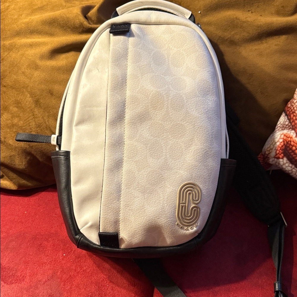 Coach Black and Cream Men's Backpack